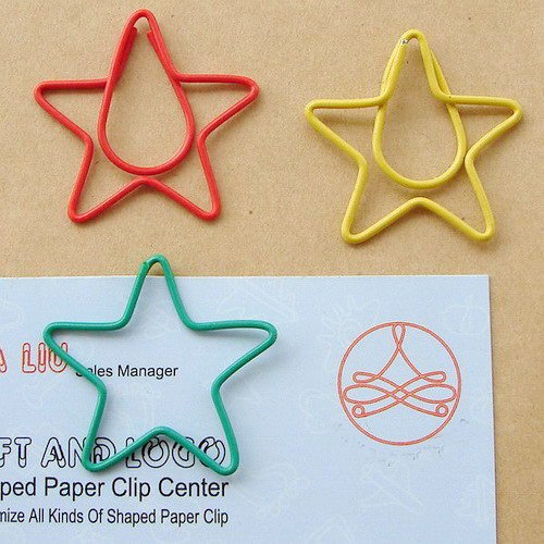 Lot of 96pcs Paper Clip Star Pentagram Shaped / Bookmark office