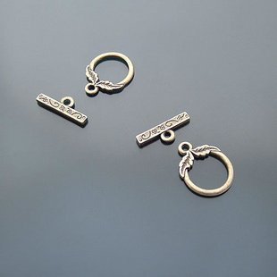 20 Sets Jewelry Repair Leaf DIY Heart Clasp Toggle Finding/jewelry accessory