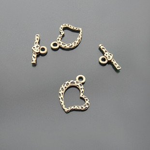 20 Sets Jewelry Repair Heart DIY Heart Clasp Toggle Finding/jewelry accessory 16 X 15MM