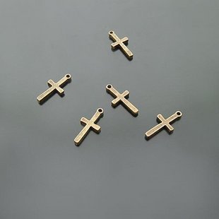 Lot of 100pcs mini Cross dollhouse miniature toy/jewelry bracelet metal alloy Charm