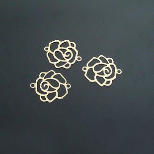 Lot of 200pcs mini Flower Link dollhouse miniature toy/jewelry bracelet metal alloy Charm B2