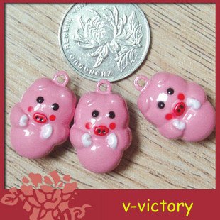 10 x Cartoon Bell Dog Pet Cat Collar Baby Pig Chicken 2cm