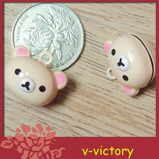 10 x Cartoon Bell Dog Pet Cat Collar Bear animal 2cm