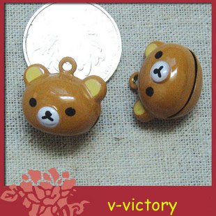 10 x Cartoon Bell Dog Pet Cat Collar Bear B2 animal 2cm