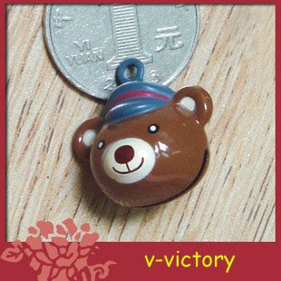10 x Cartoon Bell Dog Pet Cat Collar Bear B3 animal 2cm