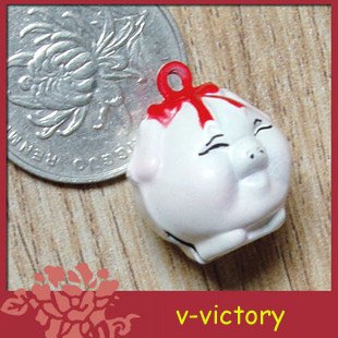 10 x Cartoon Bell Dog Pet Cat Collar Bow Pig animal 2cm