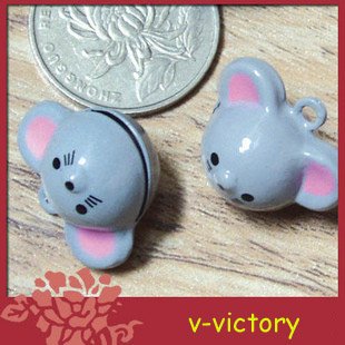 10 x Cartoon Bell Dog Pet Cat Collar Mouse 2cm B3