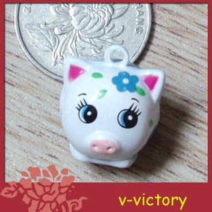 10 x Cartoon Bell Dog Pet Cat Collar Pig 2cm