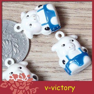 10 x Cartoon Bell Dog Pet Cat Collar Pig 2cm B4