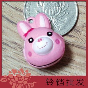 10 x Cartoon Bell Dog Pet Cat Collar Rabbit Head 2cm