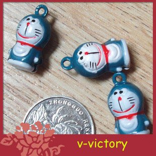 10 x Cartoon Bell Dog Pet Cat Collar Doraemon Cat 2cm