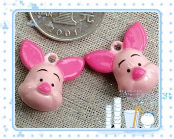 10 x Cartoon Bell Dog Pet Cat Collar Long Ear Pig 2cm