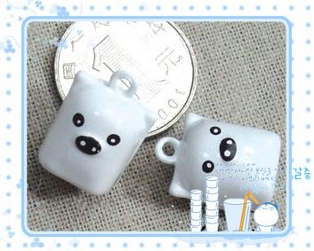 10 x Cartoon Bell Dog Pet Cat Collar Square Pig 2cm A1