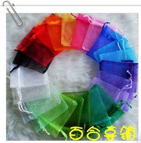 100pcs 9 x 12cm Plain Organza Bag Jewelry gift Bag Wedding Accessory Pouch