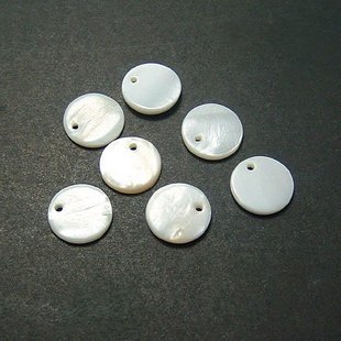 100pcs Shell Bead Round Disk Fitting 12.5mm