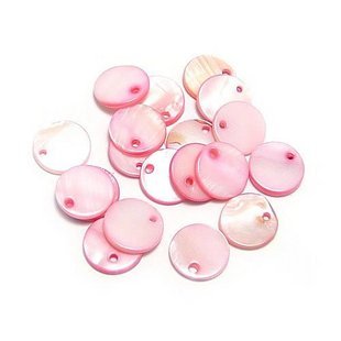 100pcs Red Shell Bead Round Disk Fitting 12.5mm