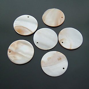 20pcs Shell Bead White Round disk Link Fitting 30mm