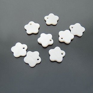 60pcs Shell Bead White Flower Fitting 12 x 12mm