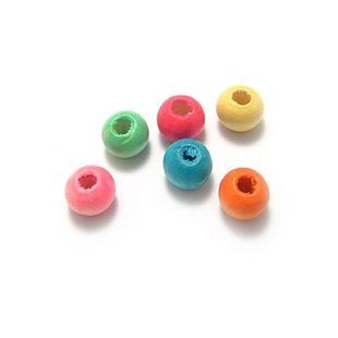 50pcs 8 X 10 wooden Wood beads Finting Finding Assorted Color