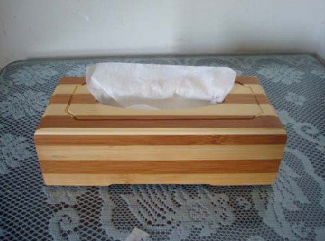 Original Bamboo Wood Strip Tissue BOOK holder souvenir/gift