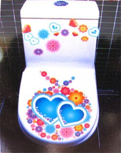 2pcs Double Love Wall Sticker Art Toilet Bathroom Vinyl Decor