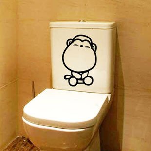 2pcs Monkey Wall Sticker Art Toilet Bathroom Vinyl Deco B3
