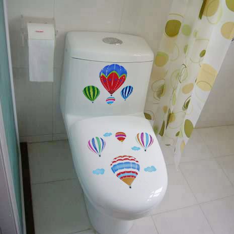 2pcs Balloon Wall Sticker Art Toilet Bathroom Vinyl Deco B2