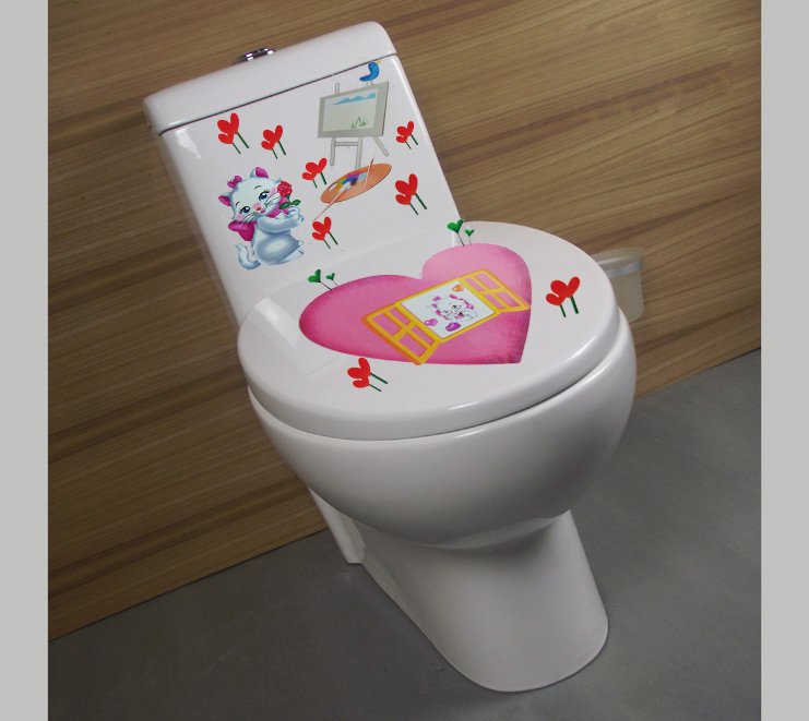 2pcs Love Window Wall Sticker Art Toilet Bathroom Vinyl Deco B5