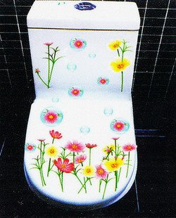2pcs Flower Wall Sticker Art Toilet Bathroom Vinyl Deco B6