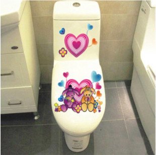2pcs Love Wall Sticker Art Toilet Bathroom Vinyl Deco B4