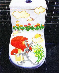 2pcs Rabbit Wall Sticker Art Toilet Bathroom Vinyl Deco B4