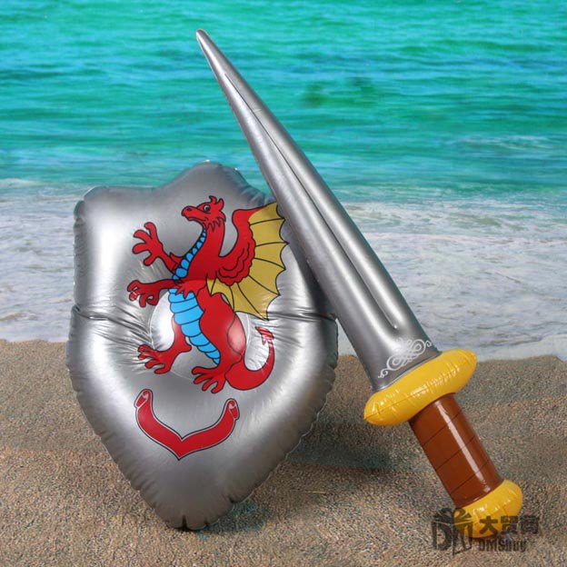 Inflatable Sword Shield Summer Swimming Swim Toy