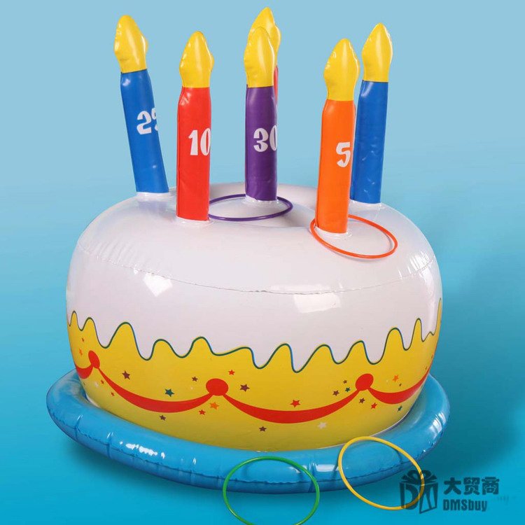 Inflatable Birthday Cake Summer Swimming Swim Toy