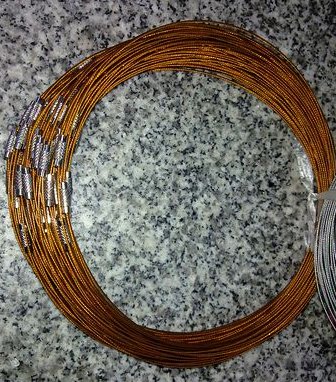 100pcs Orange Memory Steel Necklace Choker Cord Wire Diameter 13cm