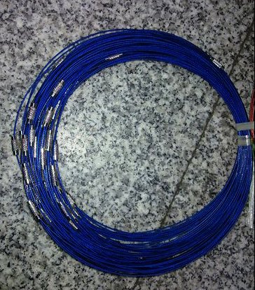 100pcs Blue Memory Steel Necklace Choker Cord Wire Diameter 13cm