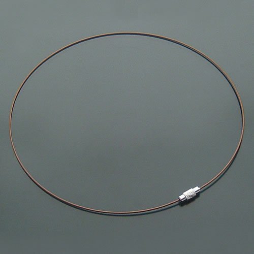 100pcs Brown Memory Steel Necklace Choker Cord Wire Diameter 13cm
