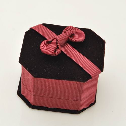 10pcs Jewelry Display Velvet Ring Stud Box Gift Box Case BOW Red
