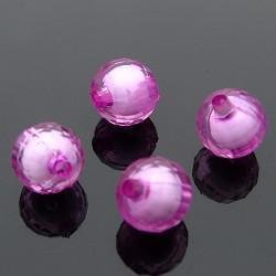 500g Acrylic Bead Round White Core Inside Dye / Craft Jewelry accessory Lantern Sky Fuscia