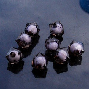 500g Acrylic Square Bead White Core Inside Dye / Craft Jewelry accessory Lantern Black