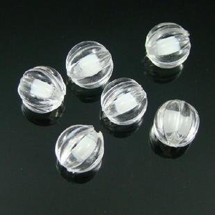 500g Acrylic Pumpkin Bead White Core Inside Dye / Craft Jewelry accessory Lantern Transparent