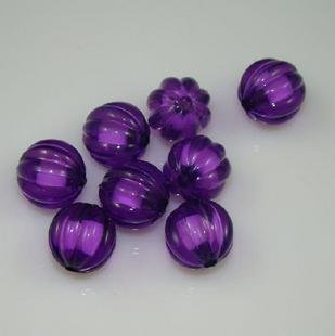 500g Acrylic Pumpkin Bead White Core Inside Dye / Craft Jewelry accessory Lantern Purple