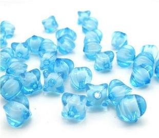 500g Acrylic Corner Bead White Core Inside Dye / Craft Jewelry accessory Lantern Blue