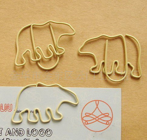 Lot of 200pcs Paper Clip Polar Bear Shaped / Bookmark office