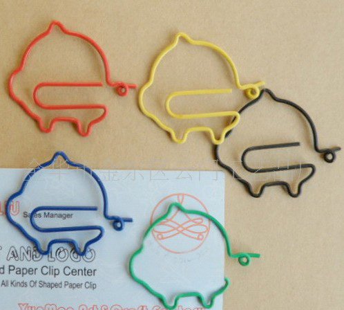 Lot of 200pcs Paper Clip Pig Shaped / Bookmark office