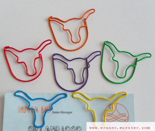 Lot of 200pcs Paper Clip OX Bull Head Shaped / Bookmark office