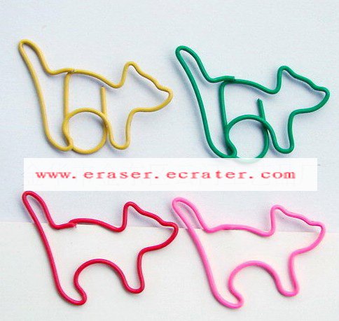 Lot of 200pcs Paper Clip Cat Shaped / Bookmark office B2