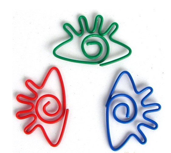 Lot of 200pcs Paper Clip Eye eyelash Shaped / Bookmark office B2