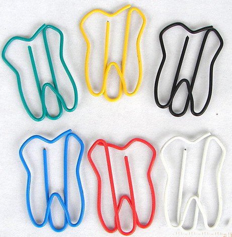 Lot of 200pcs Paper Clip Tooth Teeth Shaped / Bookmark office B2