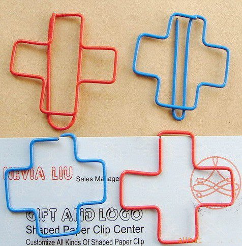 Lot of 200pcs Paper Clip Cross Shaped / Bookmark office B2