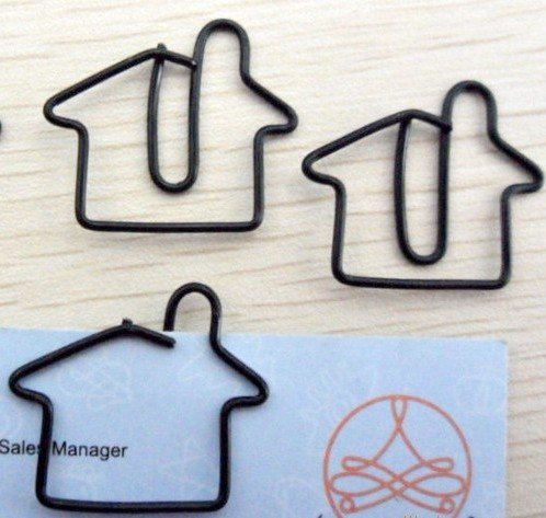 Lot of 200pcs Paper Clip House Shaped / Bookmark office B2